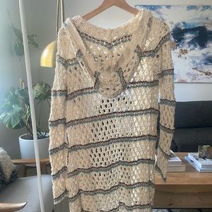 Free People Knit Tassle Sweater Cream Size XS